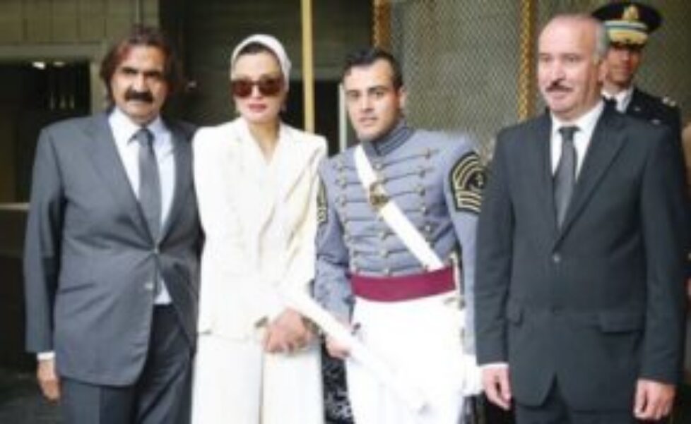 L&rsquo;émir père et la sheikha Mozah à West Point