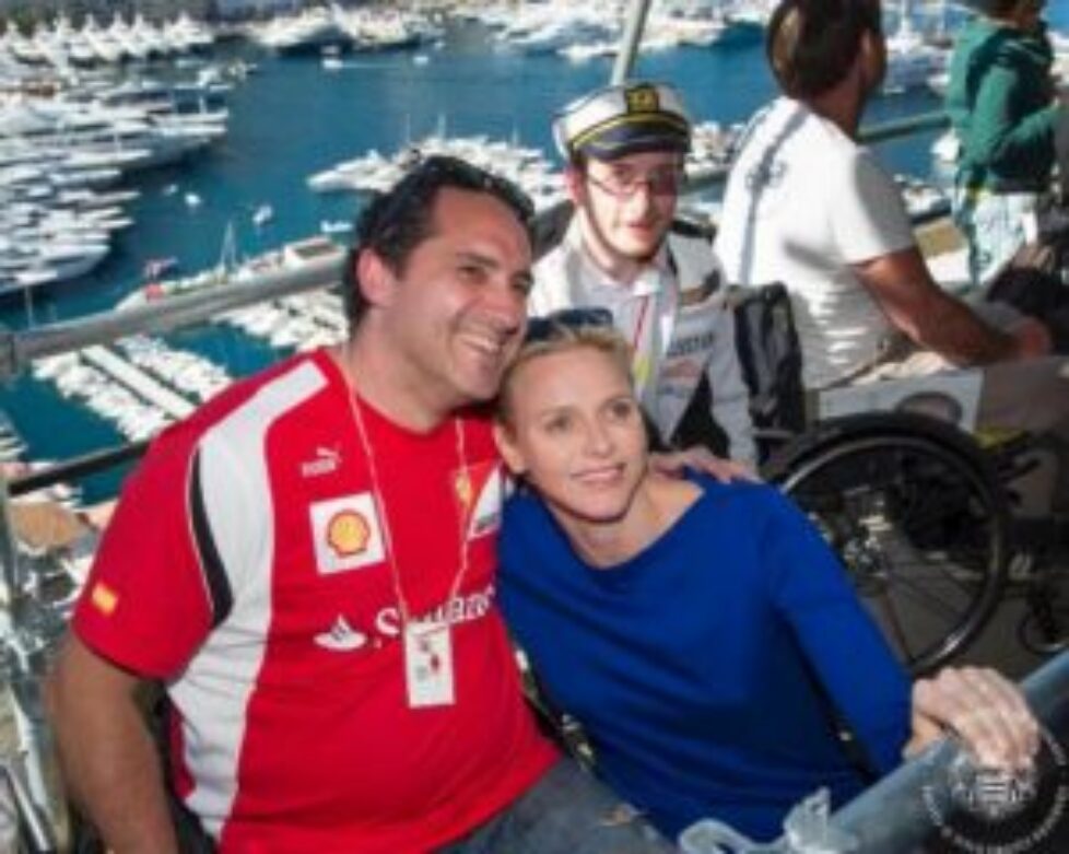 La princesse Charlène avec l&rsquo;association des personnes handicapées moteur