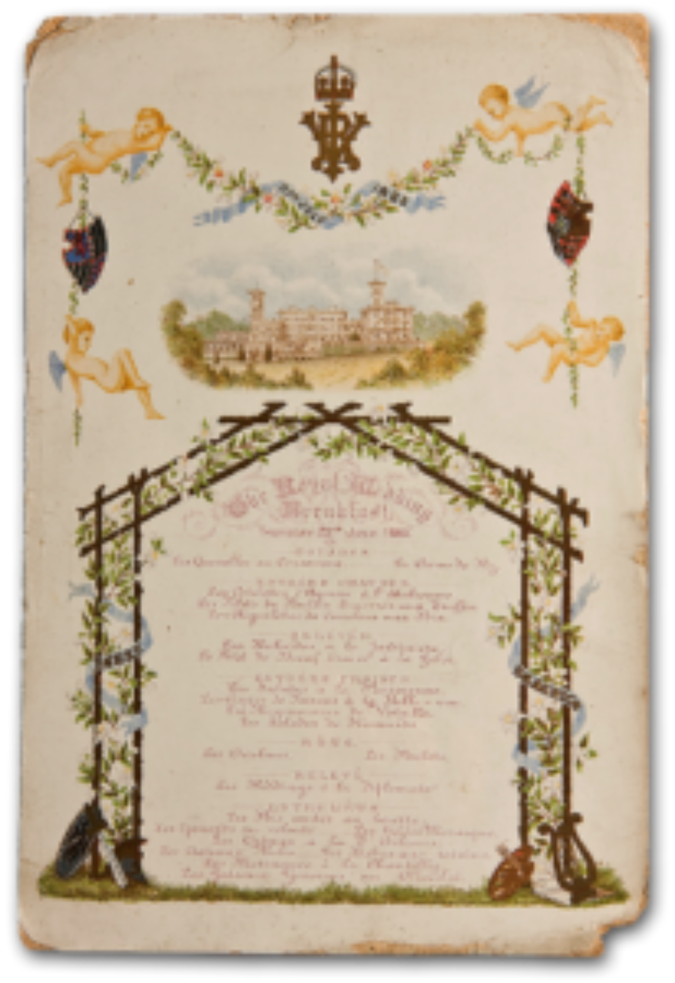 Menu du mariage de Béatrice et Henry de Battenberg