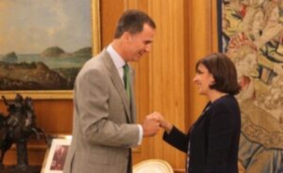 Le roi d&rsquo;Espagne reçoit Anne Hidalgo, maire de Paris