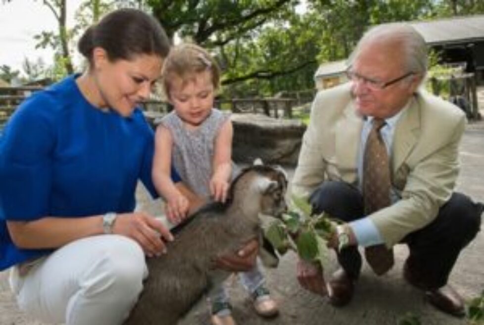 Trois générations de la famille royale suédoise au parc de Skansen