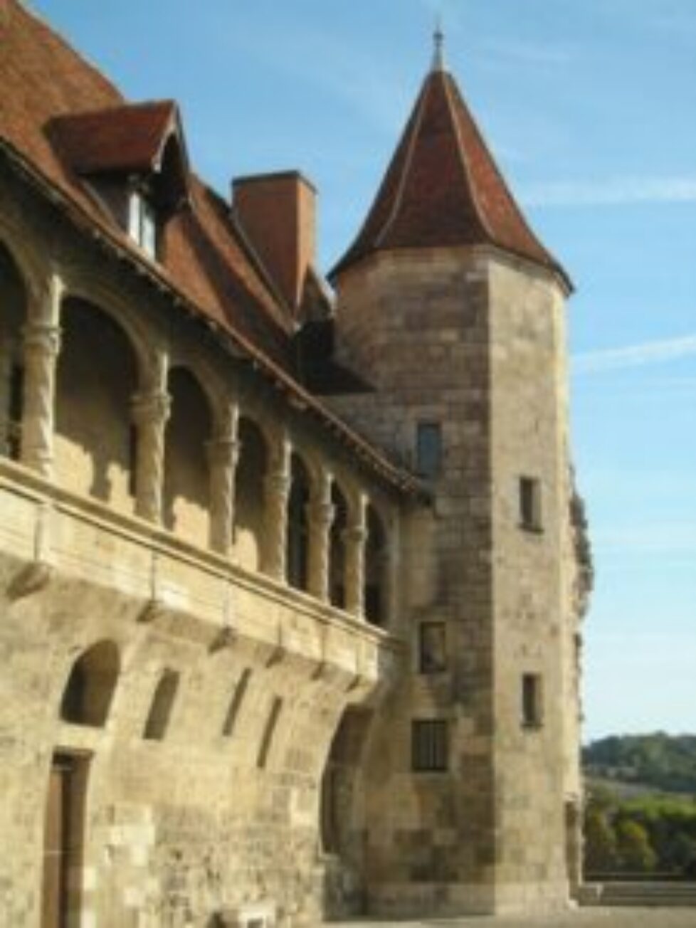 Françoise de Bourbon-Parme en visite au château de Nérac