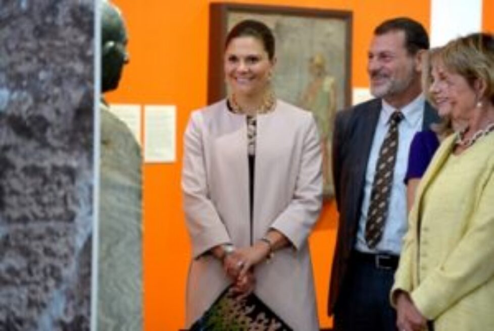 Victoria de Suède visite une exposition sur Pompéi