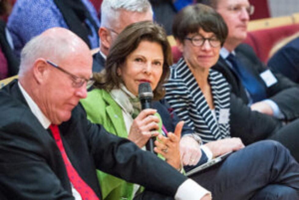 Queen Silvia at Human Trafficking seminar