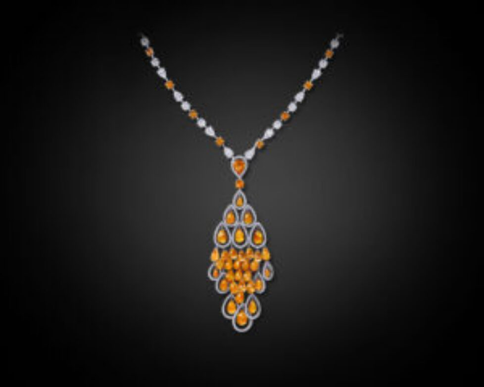 Briolette_orange_sapphire_Graff_necklace