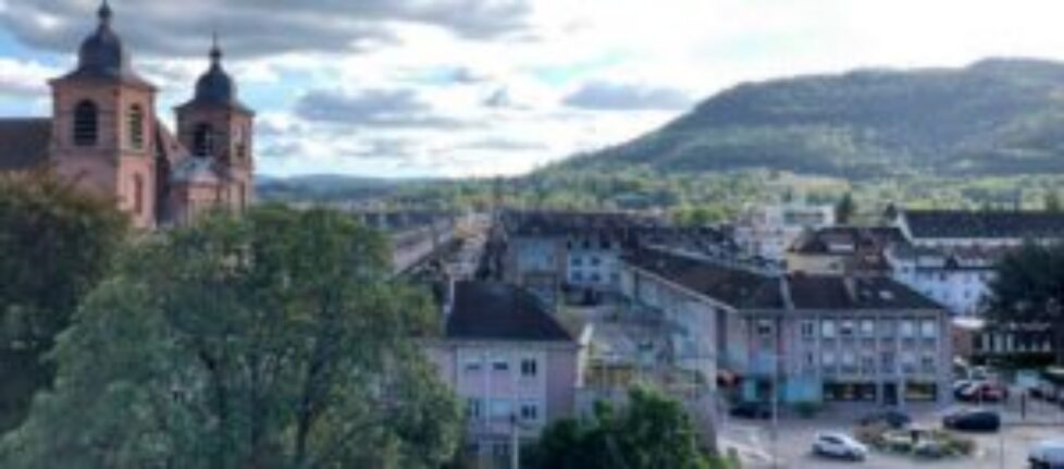 Saint-Die. le-centre-ville-reconstruit