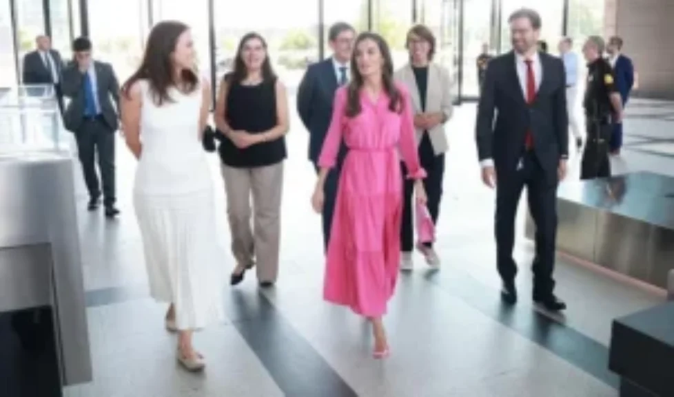queen-letizia-hugo-boss-fuchsia-pink-shirt-dress-2