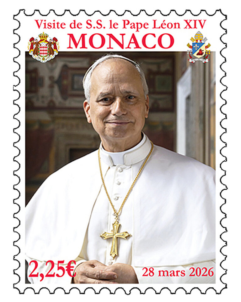 Monaco émet un timbre pour la venue du Pape Léon XIV – Noblesse & Royautés