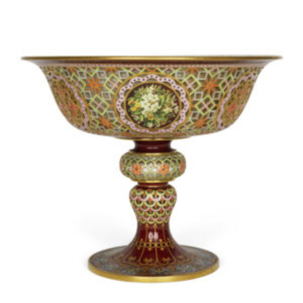 A very rare Sèvres coupe réticulée, circa 1845